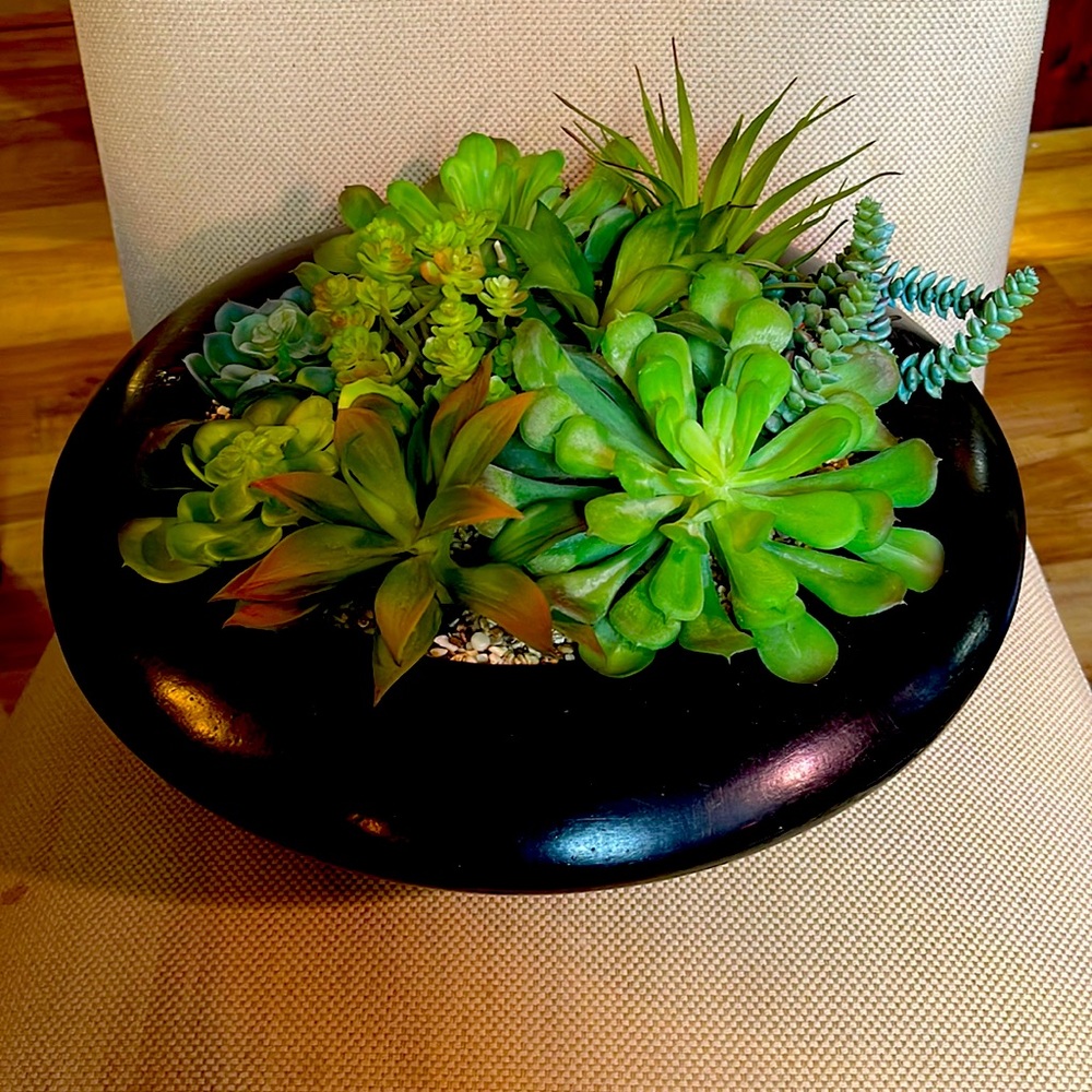 Faux succulent arrangement